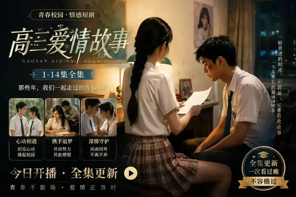 《B中爱情故事》AI校园短剧完整版资源下载-4KHDR高清在线观看-误会篇每集戳心